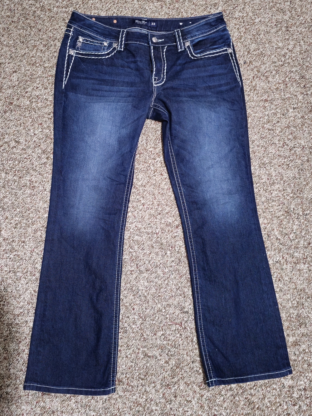 Classic Women's Dark Blue Bootcut Jeans